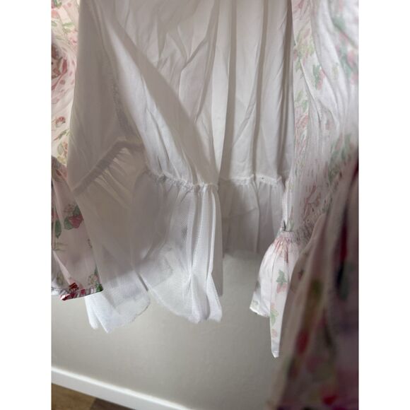 Dolls Kill Strawberry Shortcake Dress White Pink Satin Lace Mini Ruffle Sz XL - Picture 6 of 12